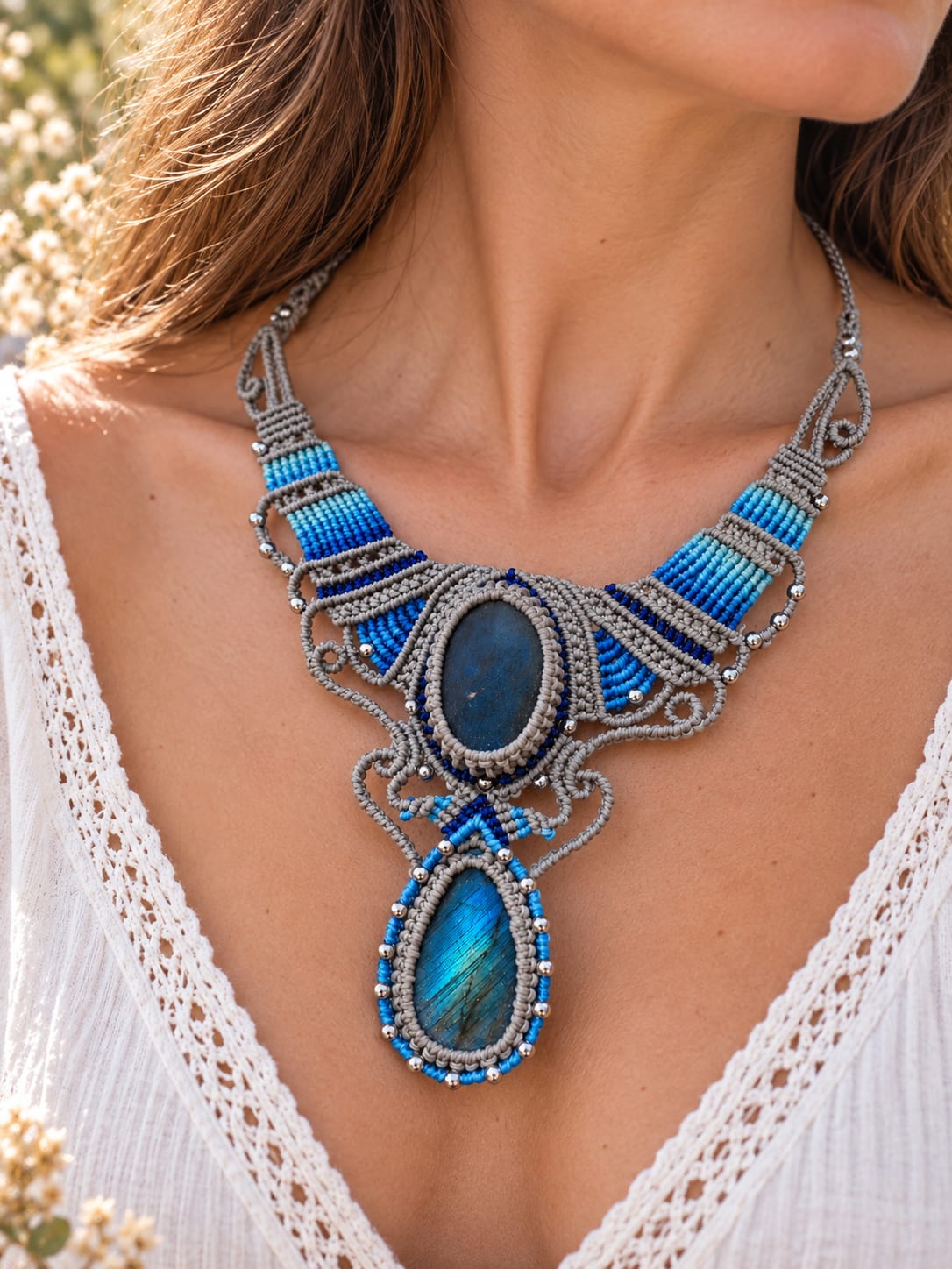 Collier Onde bleu Collier Onde bleu